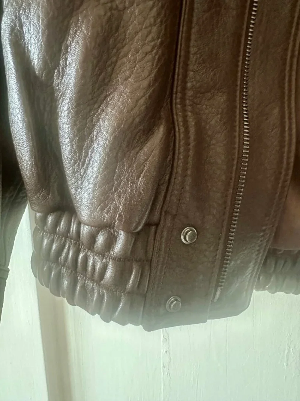 *NEW* Hemi Blurr High-Neck New Zealand Leather Jacket Dark Brown *REAL LEATHER* - Picture 6 of 7